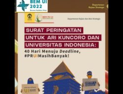 Surat Peringatan BEM FH UI Untuk Rektornya Ari Kuncoro dan Kampusnya Universitas Indonesia