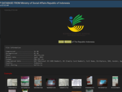 102 Juta Data Penduduk Indonesia di Kemensos Bocor, Dijual di Forum Hacker