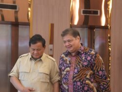 Sambangi Airlangga Hartarto di Kantornya, Apa yang Dibicarakan Oleh Prabowo Subianto?
