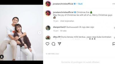 Rayakan Natal, Jonatan Christie Pamer Kemesraan Bersama Kekasihnya Shania Junianatha