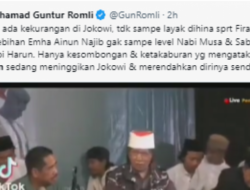 Sindir Jokowi Itu Firaun dan Luhut Itu Haman, Guntur Romli: Cak Nun Sedang Merendahkan Dirinya Sendiri