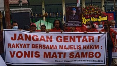 Demo di Pengadilan, Batak Bersatu Desak Ferdy Sambo Dihukum Mati