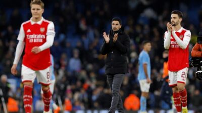 Arsenal Disingkirkan Manchester Ciy dari Piala FA 2022-2023, Mikel Arteta Kecewa