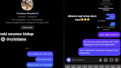 Heboh! Bintang Al-Nassr Cristiano Ronaldo Balas DM IG Selebgram Indonesia