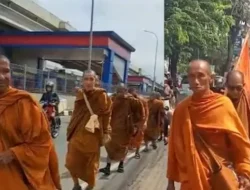 Jalan Kaki dari Thailand, Biksu ‘Thudong’ Akui Toleransi Warga Indonesia Paling Bagus