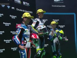 Bangga! Pertamina Mandalika SAG Racing Team Naik Podium Lagi di Moto2 Portugal