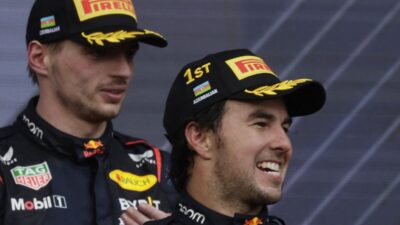 Max Verstappen dan Sergio Perez Saling Sikut Perebutkan Gelar Juara F1 2023