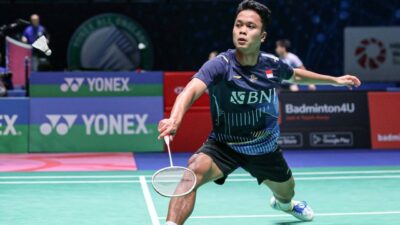 Bungkam Antonsen di Final, Anthony Ginting  Pertahankan Gelar Juara Singapore Open