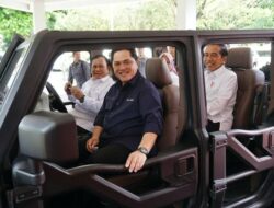 Prabowo-Erick Duduk Bareng Jokowi di Rantis Maung, Isyarat Dukungan di 2024?