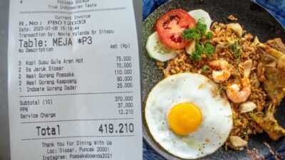 Pesan Nasi Goreng dan Mie Goreng di Kafe, Pria Ini Terkejut Harus Bayar Rp.400 Ribu