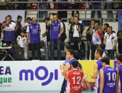 Anies, AHY, dan SBY Nonton Laga Voli Indonesia vs Vietnam di Sentul