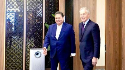 Tony Blair Sambangi Airlangga Hartarto: Investasi Akan Berbondong-bondong Masuk Indonesia