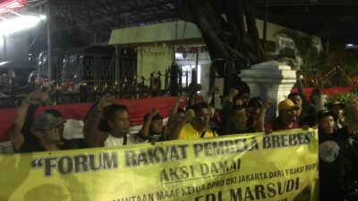 Ratusan Massa FRPB Geruduk DPRD DKI Jakarta Tuntut Permintaan Maaf Prasetyo Edi
