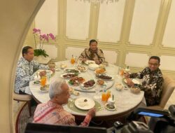Batik Parang Anies, Ganjar dan Prabowo Saat Makan Siang Bersama Jokowi
