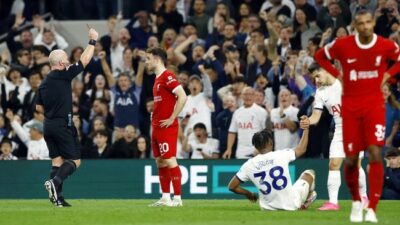 Dramatis! Tottenham Hotspur Susah Payah Kalahkan 9 Pemain Liverpool 2-1