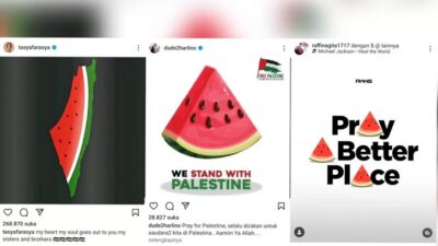Dukung Palestina, 15 Artis Indonesia Ini Kompak Posting Gambar Semangka