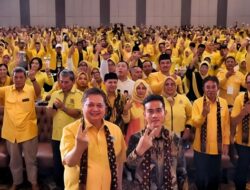 Gibran Hadiri Konsolidasi Partai Golkar Jateng di Sukoharjo, Airlangga Hartarto: Menang Satu Putaran!