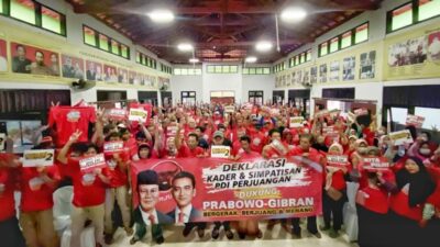 Ratusan Kader dan Simpatisan PDIP Mataraman Beralih Dukung Prabowo-Gibran