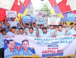 Ratusan Buruh Jabar Gabung Relawan Gaspoll Bro, Siap Menangkan Prabowo-Gibran