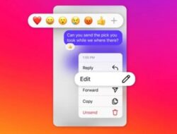 Instagram Tambahkan Fitur Edit DM, Bisa Ubah Pesan Setelah Dikirimkan