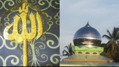 Duh! Lafaz Allah Berlapis Emas Murni 2,6 kg di Kubah Masjid Al Huda Maluku Raib Dicuri