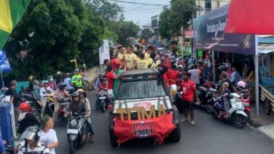 Kirab Perayaan Promosi Malut United Meriah, Ribuan Suporter Turun ke Jalan di Ternate