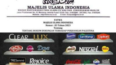 Ini 55 Daftar Produk Pro Israel di Indonesia Yang Harus Dihindari Sesuai Fatwa MUI