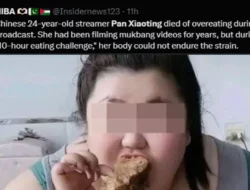 YouTuber China Pan Xiaoting Tewas Usai Mukbang 10 Kg Makanan Dalam Waktu 10 Jam