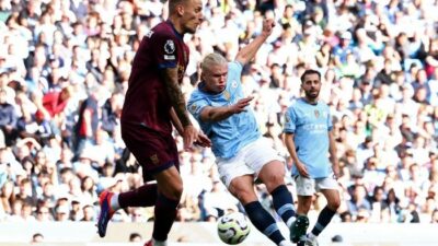 Hattrick Erling Haaland Bawa Manchester City Bantai Ipswich Town 4-1