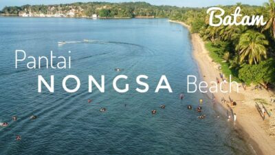 Menikmati Matahari Terbenam di Pasir Putih Pantai Nongsa Batam