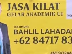 Viral! Spanduk Jasa Kilat Gelar Akademik UI Bergambar Bahlil Lahadalia