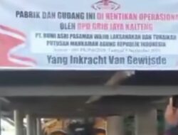 Gubernur Agustiar Sabran Marah GRIB Jaya Segel Pabrik di Kalteng dan Minta Rp. 1,4 Miliar