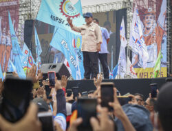 Prabowo: 5 Kali Pilpres Saya 4 Kali Kalah, Terima Kasih Buruh Selalu Dukung Saya