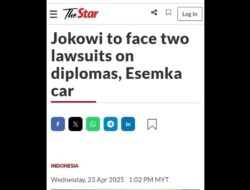 Polemik Ijazah Palsu Jokowi dan Gugatan Mobil Esemka Diberitakan Media Asing