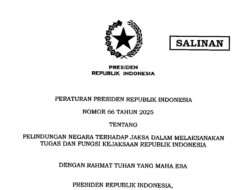 Prabowo Teken Perpres Jaksa Jalankan Tugas Bisa Dapat Perlindungan TNI/Polri