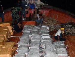 TNI AL Tanjung Balai Karimun Gagalkan Penyelundupan 1.905 Kg Narkoba