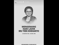 Prabowo Pasang Foto Almarhum Ibu Tien Soeharto di Medsos, Ada Apa?