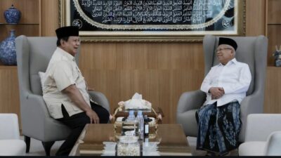 Prabowo Kunjungi Wapres ke-13 RI Ma’ruf Amin, Diskusikan Arah Pembangunan