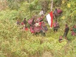Potret Warga Papua di Momen HUT RI, Mengungsi Masuk ke Hutan Bawa Bendera Merah Putih