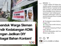 Ogah Jadi Bahan Konten, Warga DIY Sambut Dedi Mulyadi Dengan Spanduk ‘Gubernur Pencitraan’
