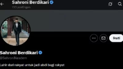 Partai NasDem: Akun X ‘Sahroni Berdikari’ Bukan Milik Ahmad Sahroni!