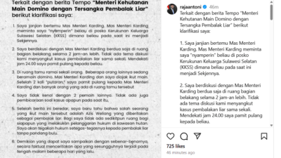Menhut Raja Juli Antoni Ngaku Main Domino Bareng Menteri P2MI Karding, Tak Kenal Azis Wellang