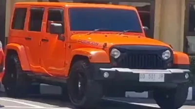 Viral! Rubicon Milik Perwira Polrestabes Makassar Pakai Pelat Palsu, Alasannya Lupa Buka
