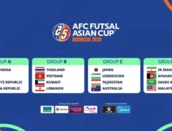 Timnas Indonesia di Grup A Bersama Irak dan Korea Selatan di Futsal Piala Asia 2026