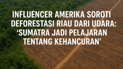 Influencer Amerika Soroti Deforestasi Riau dari Udara: Sumatra Jadi Pelajaran Tentang Kehancuran