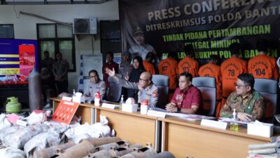 Polda Banten Bongkar 10 Tambang Ilegal di 3 Wilayah, 8 Tersangka Ditangkap