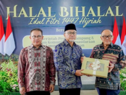 Aburizal Bakrie Hadiri Halal Bihalal FK PLP di Mahan Agung, Rumah Dinas Gubernur Lampung