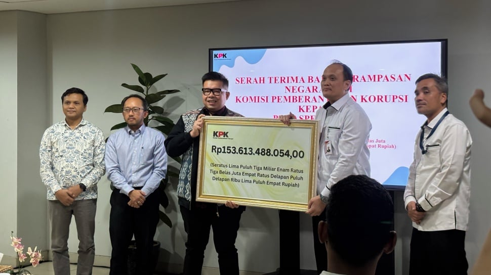 KPK Serahkan Hasil Rampasan Korupsi Eks Dirut Taspen Antonius Kosasih Rp. 153,6 Miliar