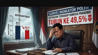 Survei Indikator: Kepuasan terhadap Kinerja Prabowo Turun ke 49,5 Persen