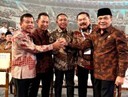 Kapolri, Panglima TNI hingga Jaksa Agung Kompak Berpegangan Tangan di Harkopnas